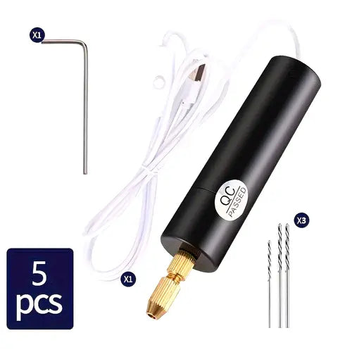 Mini Electric Drills Portable Handheld Micro USB Drill 5V for Jewelry Making DIY Wood Craft for Metal Wood Jewelry Tools Home Electric Drill Hand Drill Multi-purpose Pow